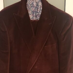 Elegant Maroon Velvet Suit